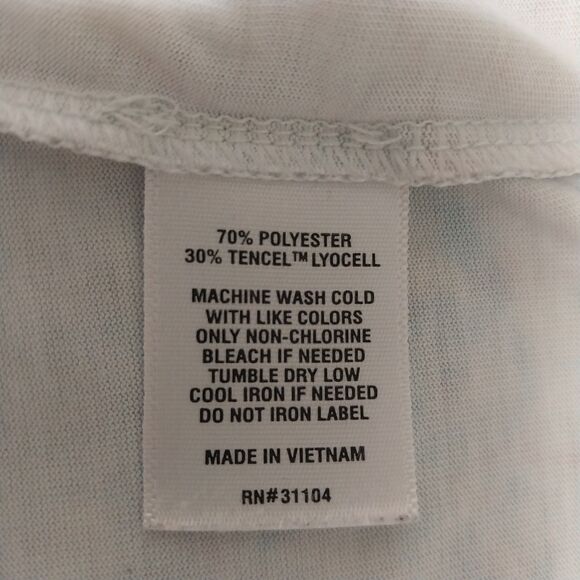 Zelos top Womens Large white pink blue tie dye t-shirt Athleisure Workout Retro - Picture 4 of 6